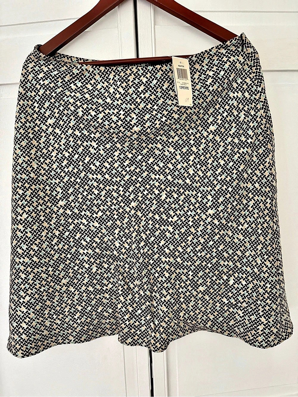 State•ments by Danielle skirt Animal Print Silk Mini Skirt Size 12P NWT